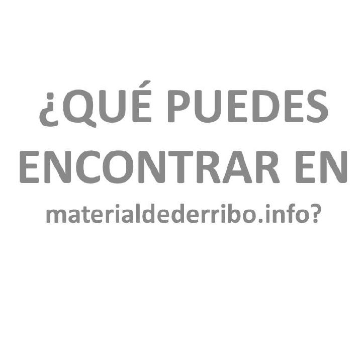¿Que puedes encontrar en www.materialdederribo.info?
